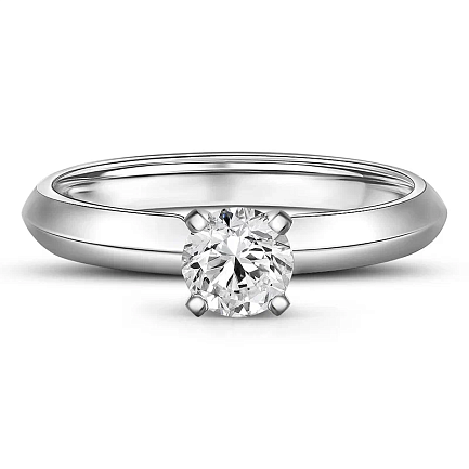 Кольцо из белого золота с бриллиантом