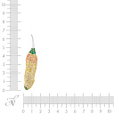 Брошь из серебра с фианитом