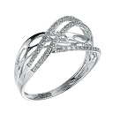 Кольцо из белого золота с бриллиантами