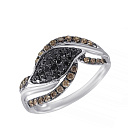 Кольцо из белого золота с бриллиантами