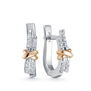 Серьги из белого золота с бриллиантами