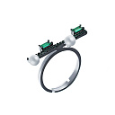 Кольцо из серебра с жемчугом, фианитом