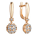 Серьги с английским замком из красного золота