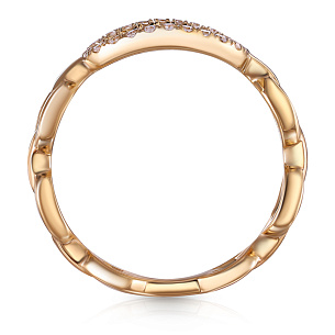 Кольцо из желтого золота с бриллиантом