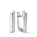 Серьги из белого золота с бриллиантами