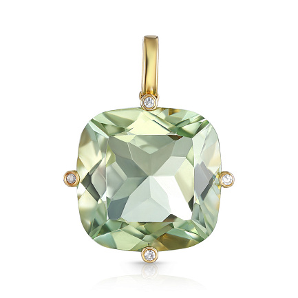 Подвеска из желтого золота с бриллиантами