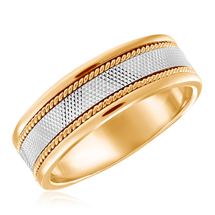 Кольцо обручальное из красного золота