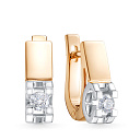 Серьги из красного золота с бриллиантами