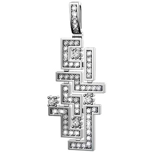 Подвеска из белого золота с бриллиантом