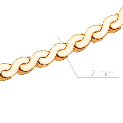 Браслет автомат из красного золота, плетение панцирное