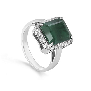 Кольцо из белого золота