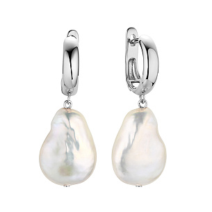 Серьги из серебра с жемчугами