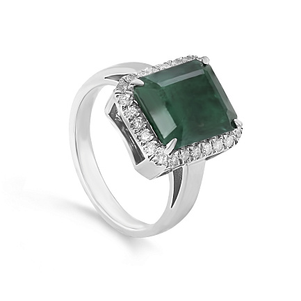 Кольцо из белого золота