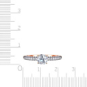 Кольцо из красного золота с фианитом