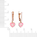 Серьги детские из серебра с позолотой