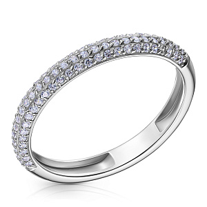 Кольцо из серебра с фианитом