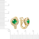 Серьги с английским замком из желтого золота с бриллиантами