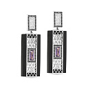 Серьги с английским замком из серебра с фианитами