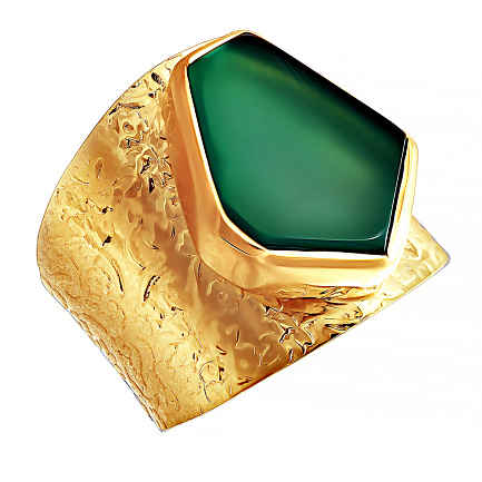 Кольцо из серебра с агатом