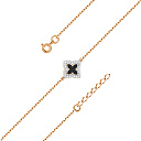 Браслет декоративный из серебра с фианитами