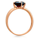 Кольцо из красного золота с гранатом