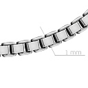 Браслет автомат из серебра, плетение венецианское