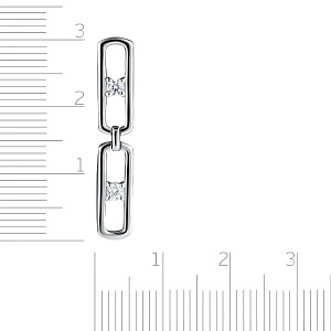 Подвеска из серебра с фианитом