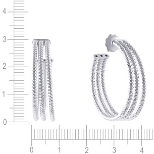 Серебряные серьги конго