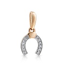 Подвеска из красного золота с фианитом