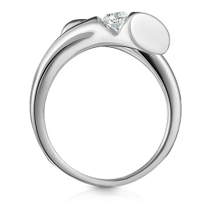 Кольцо из белого золота с бриллиантом