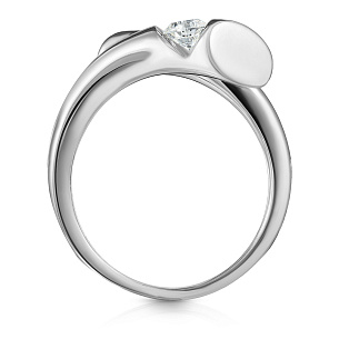 Кольцо из белого золота с бриллиантом