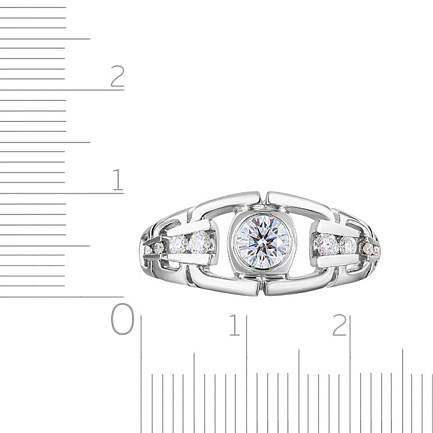 Печатка из белого золота с бриллиантами