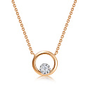 Колье из красного золота с бриллиантами