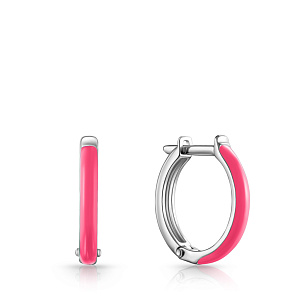 Серьги с английским замком из серебра с топазом