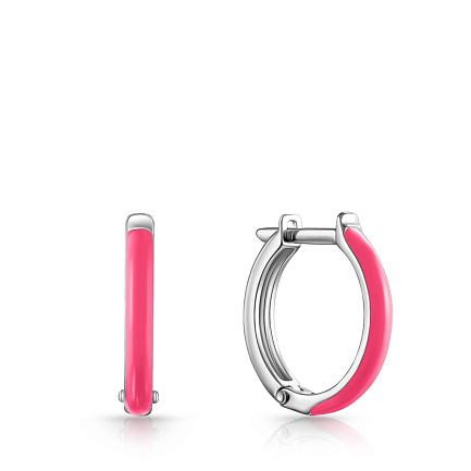 Серьги с английским замком из серебра с топазом