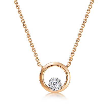 Колье из красного золота с бриллиантами