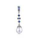 Подвеска из белого золота с бриллиантами, жемчугом