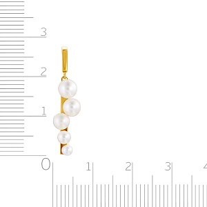 Подвеска из желтого золота с жемчугом