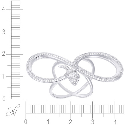Кольцо из белого золота с бриллиантами