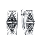 Серьги из белого золота с бриллиантами