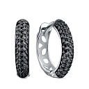 Серьги из серебра с фианитами