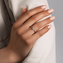 Кольцо помолвочное из белого золота с бриллиантом