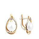 Серьги с английским замком из красного золота