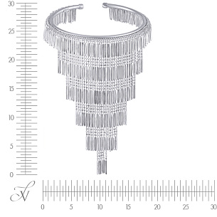 Браслет декоративный из серебра