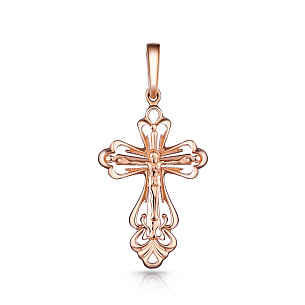 Крест из комбинированного золота