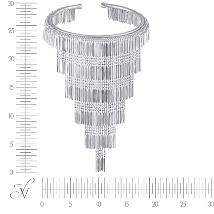 Браслет декоративный из серебра