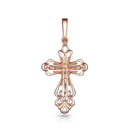 Крест из комбинированного золота