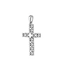 Крест из белого золота с бриллиантами