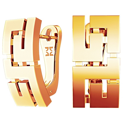 Серьги из желтого золота