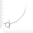 Колье из серебра с жемчугом, фианитом